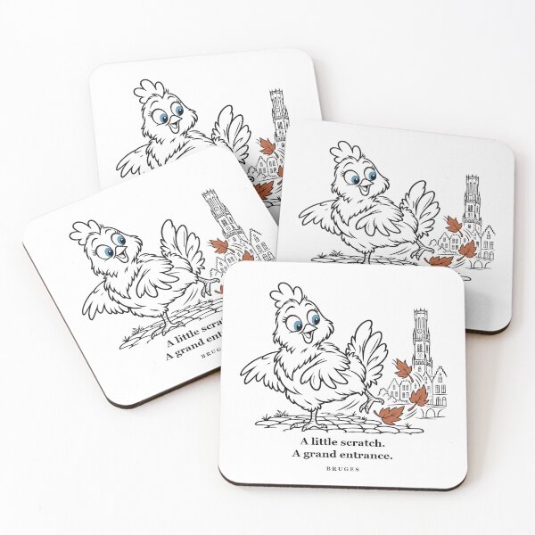 Item preview, Bruges Hen Making a Grand Autumn Entrance designed and sold by Soft Paws Sketches.