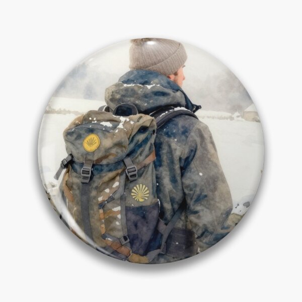 Item preview, Winter, pilgrim on the Way of St. James designed and sold by jefboutique6150.