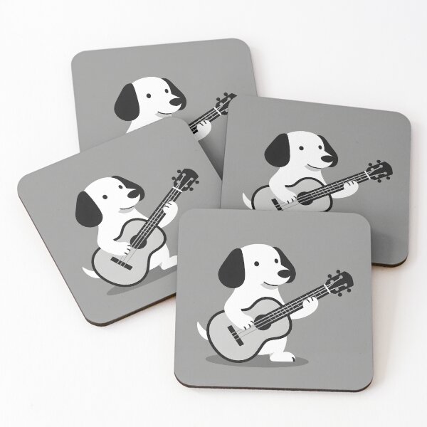 Item preview, Black and white dog with guitar designed and sold by Melody-Merch.