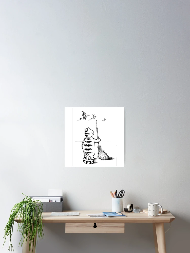 Thumbnail 2 of 3, Poster, cat flightless designed and sold by PatternFablee.