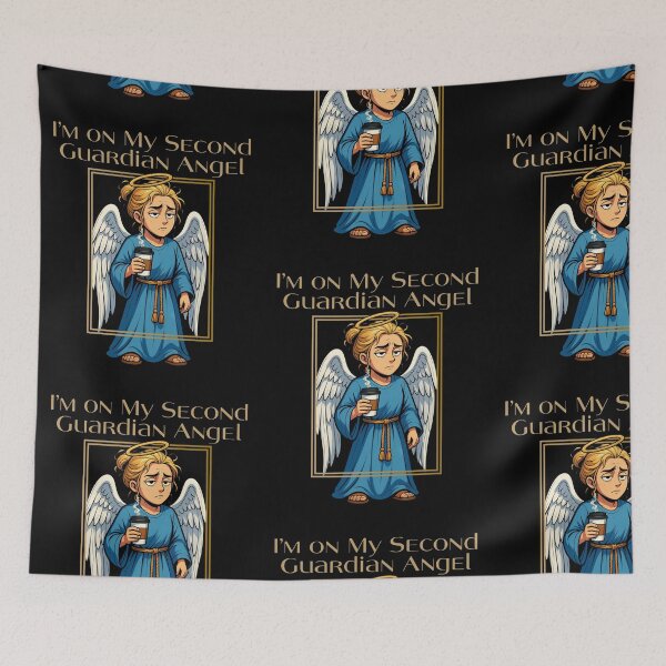Item preview, I’m on My Second Guardian Angel designed and sold by tellia-kallisto.