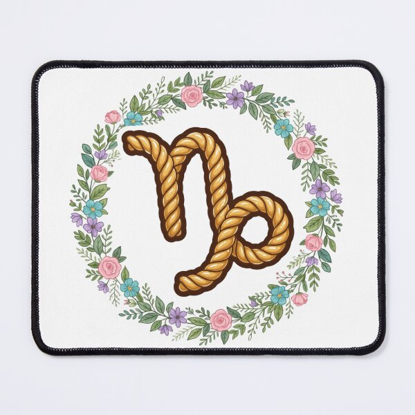 Item preview, Capricorn Zodiac Rope Art, Western Floral Wreath Capricorn Symbol Design designed and sold by HoMya.