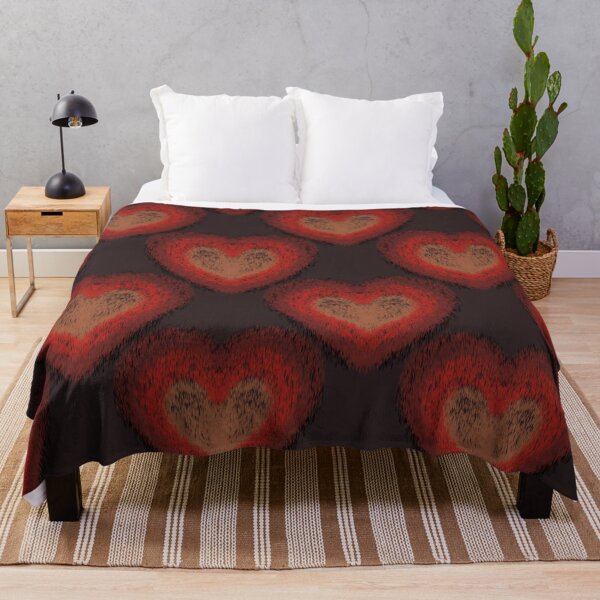 Item preview, Fuzzy Ikat Heart Seamless Pattern designed and sold by Rukhscreations.