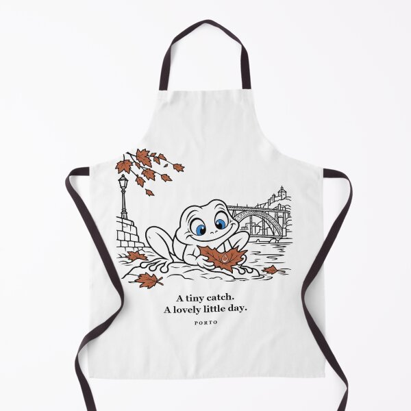 Item preview, Porto Frog Catching a Tiny Autumn Raindrop designed and sold by Soft Paws Sketches.