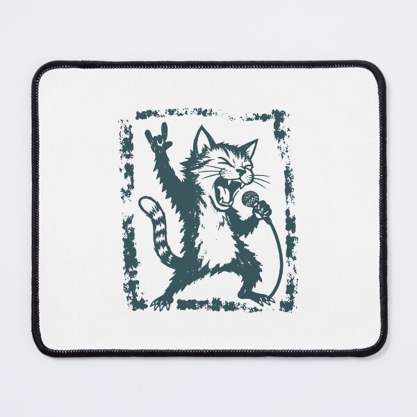 Item preview, Rock Star Cat Screaming Grunge Punk Rock Music Lover Gift designed and sold by gunaone-design.