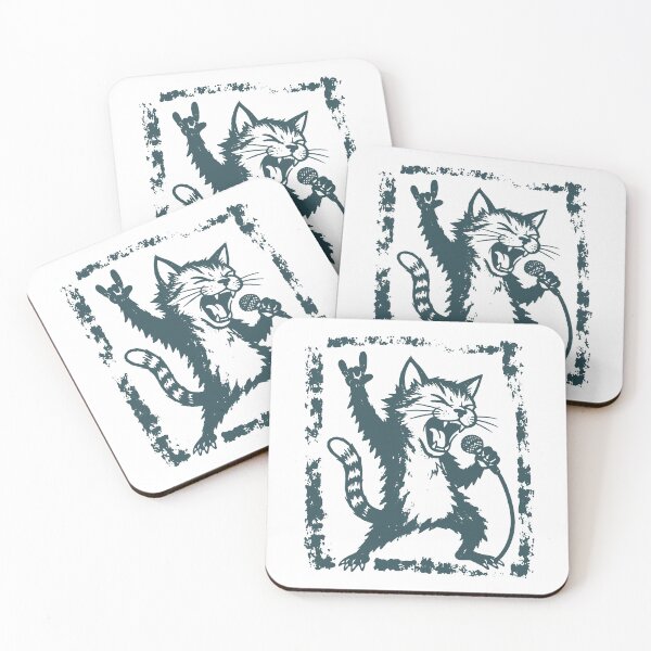 Item preview, Rock Star Cat Screaming Grunge Punk Rock Music Lover Gift designed and sold by gunaone-design.