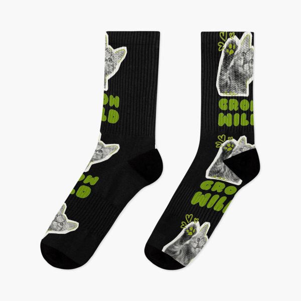 Item preview, Grow Wild Halftone Kitten Raising Paw in Green designed and sold by Fani*.