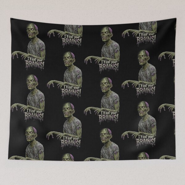 Item preview, I'll eat your BRAINS! Zombie horror design designed and sold by Vintage Designs +.