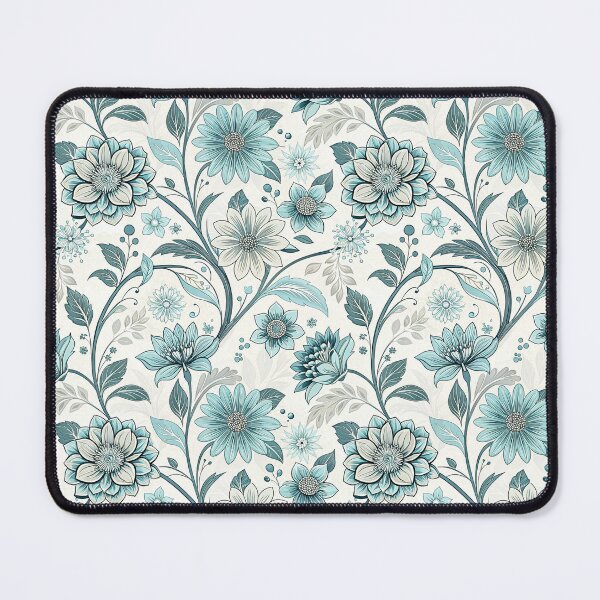 Item preview, Icy Blue Silver Botanical Floral Pattern designed and sold by Storybook Botanica.