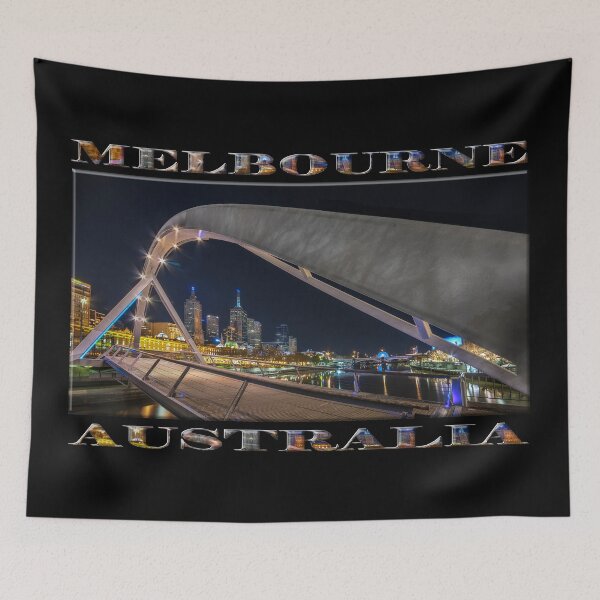 Item preview, Southgate Bridge At Night (wide poster edition on black) designed and sold by Ray's Photos & Art.