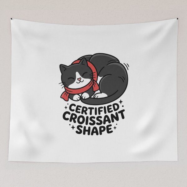 Item preview, Certified Croissant Shape Tuxedo Cat designed and sold by PrintforDesign.
