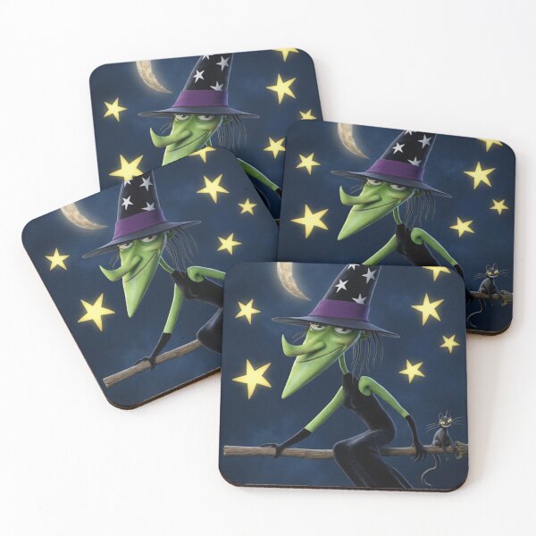 Item preview, Green Witch halloween  illustration art designed and sold by Vintage Designs +.