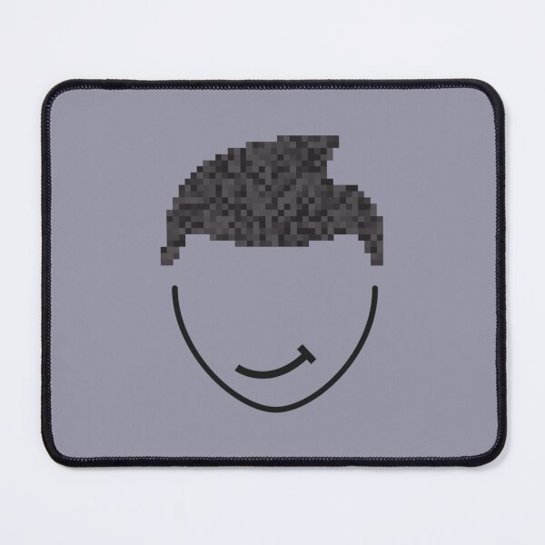 Item preview, Minimalist Pixel Hair Smirking Face Abstract Line Art designed and sold by ANJ Creative Designs.