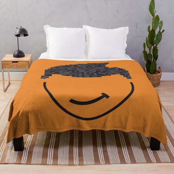 Item preview, Minimalist Pixel Hair Smirking Face Abstract Line Art designed and sold by ANJ Creative Designs.