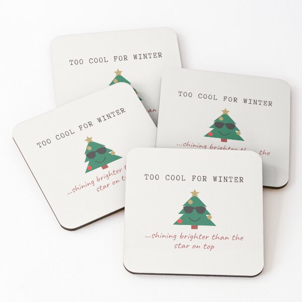 Item preview, Too Cool For Winter Funny Christmas Tree Design designed and sold by OlhaTironArt.