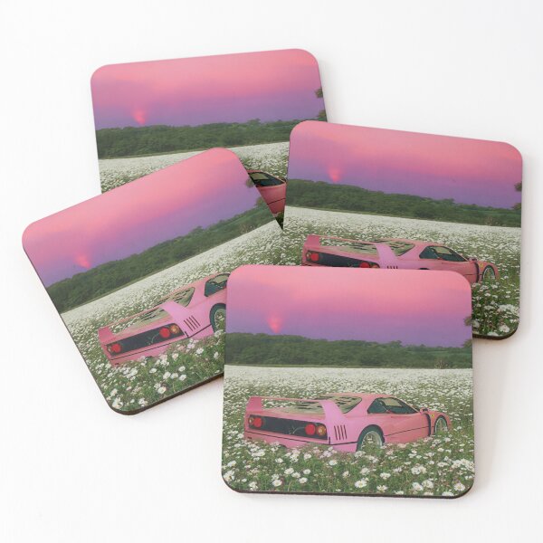 Item preview, Ferrari F40 Pink Sunset Supercar Print designed and sold by trekxtherex.