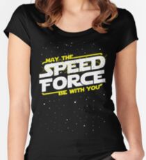 May The Speed Force Be With You Women's Fitted Scoop T-Shirt