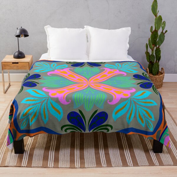 Item preview, Mediterranean Floral Tile Pattern Multicolour designed and sold by Rukhscreations.