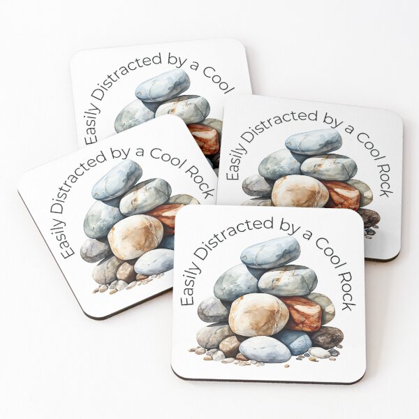Item preview, Easily Distracted by a Cool Rock designed and sold by April Long Designs.