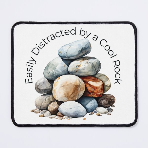 Item preview, Easily Distracted by a Cool Rock designed and sold by April Long Designs.