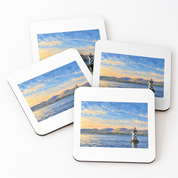 Item preview, Chequered Lighthouse in Golden Evening Light designed and sold by loopbackart.