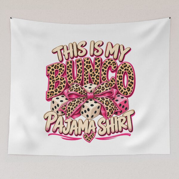 Item preview, This Is My Bunco Pajama Leopard Pink Bow Dice Game designed and sold by ArtDesignTp.