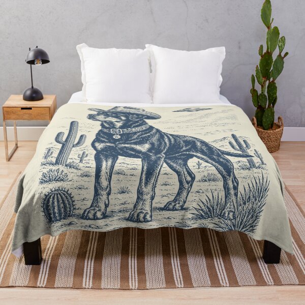 Item preview, Rottweiler UFO Cowboy Dog Vintage Western Rottie designed and sold by Y-Vibes.
