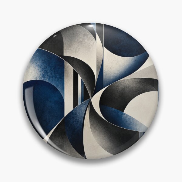 Artikelvorschau, Fluidgeometrie in Indigo und Anthrazit entworfen und verkauft von The-Library.
