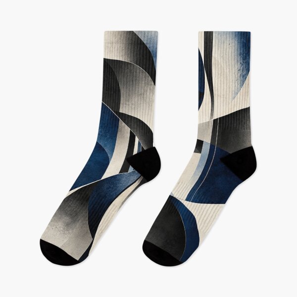 Item preview, Fluid Geometry in Indigo and Charcoal designed and sold by The-Library.