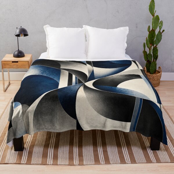 Item preview, Fluid Geometry in Indigo and Charcoal designed and sold by The-Library.