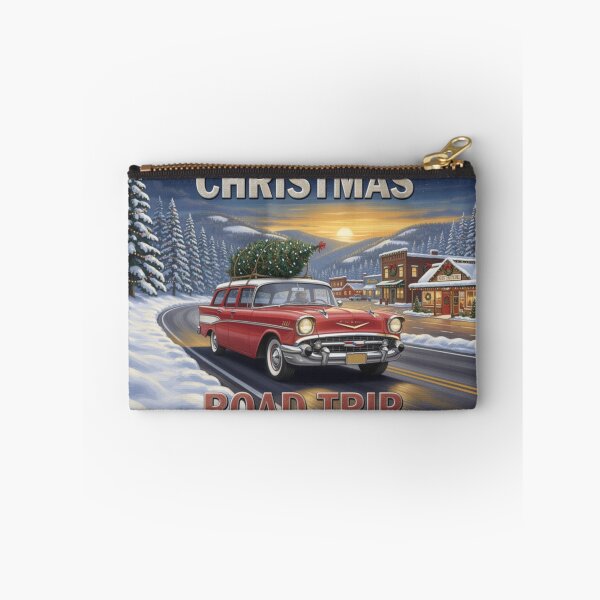 Item preview, Christmas Road Trip Vintage Travel Art designed and sold by The Souvenir Dept..