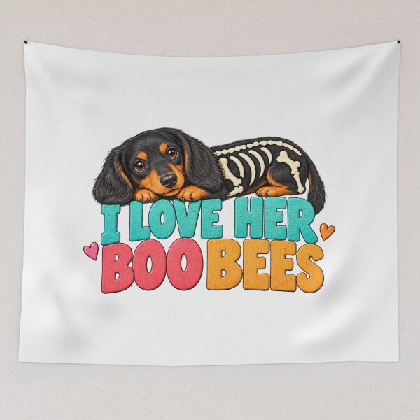 Item preview, I Love Her Boo Bees I Love His Halloweenie Halloween designed and sold by ArtDesignTp.