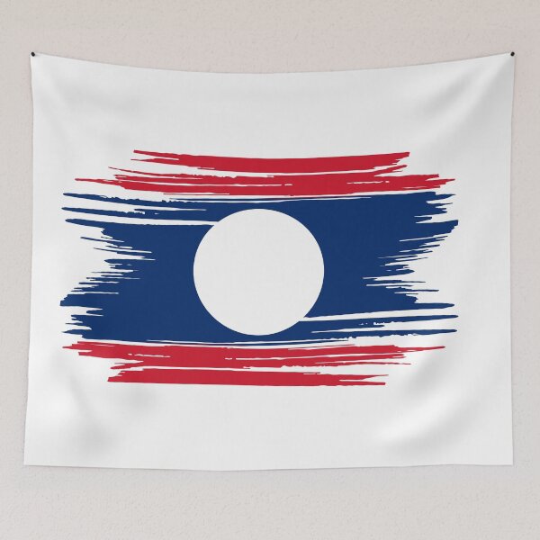 Item preview, Distressed Laos Flag LA designed and sold by shitpostee.