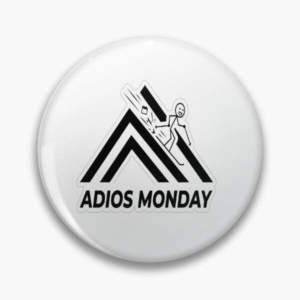Item preview, Adios Monday Funny Skiing Weekend Sticker - Office Humor Gift designed and sold by Imaginarium of Chaos falcon88 .