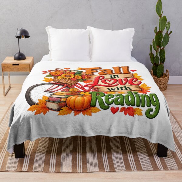 Item preview, Fall in Love with Reading Book Autumn Pumpkins Teachers designed and sold by ArtDesignTp.