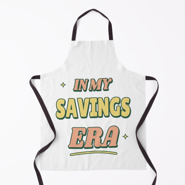Item preview, In My Savings Era — Peach and Yellow Retro Saver Typography designed and sold by JLMWorks.