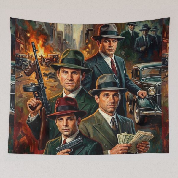 Item preview, Prohibition Underworld, Empire Syndicate Mobsters Fine Art Tribute designed and sold by Art's Diner.