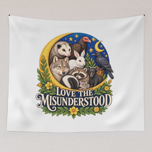 Item preview, Love The Misunderstood Woodland Creatures Wildlife Animal designed and sold by ArtDesignTp.