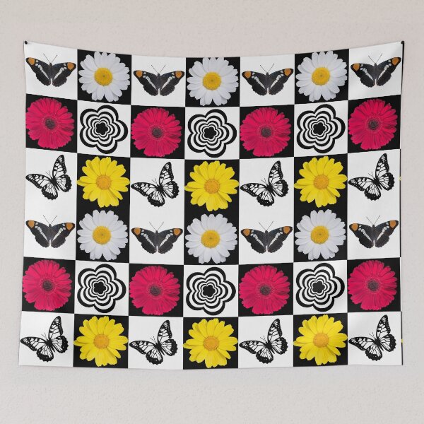 Item preview, Butterfly Daisy Gerbera Floral Pop Art Chess Shapes Mania designed and sold by Shapes-Mania.