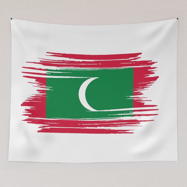 Item preview, Distressed Maldives Flag MV designed and sold by shitpostee.