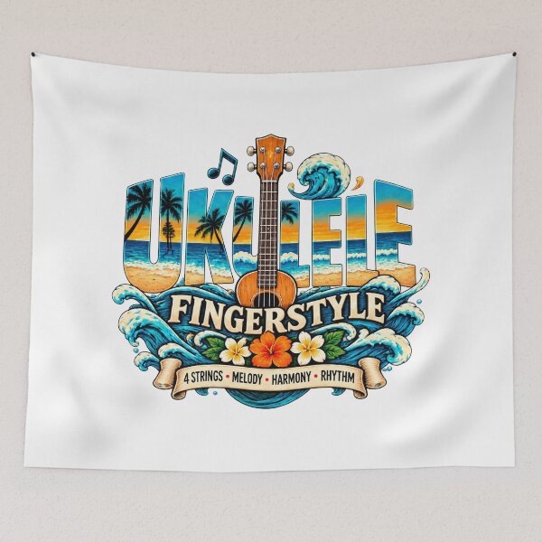 Item preview, Ukulele Fingerstyle Women's Four Strings Melody Harmony designed and sold by ArtDesignTp.