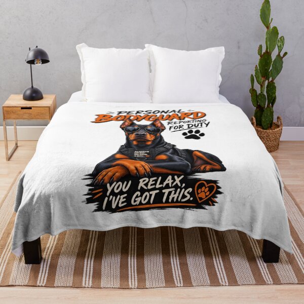 Item preview, Doberman Bodyguard Funny Dog Lover - Protective Pet Humor designed and sold by SidTastic .