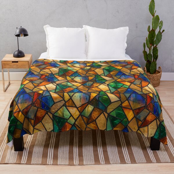 Item preview, Modern Luminous Stained Glass Geometric Pattern designed and sold by wallpapersarts.