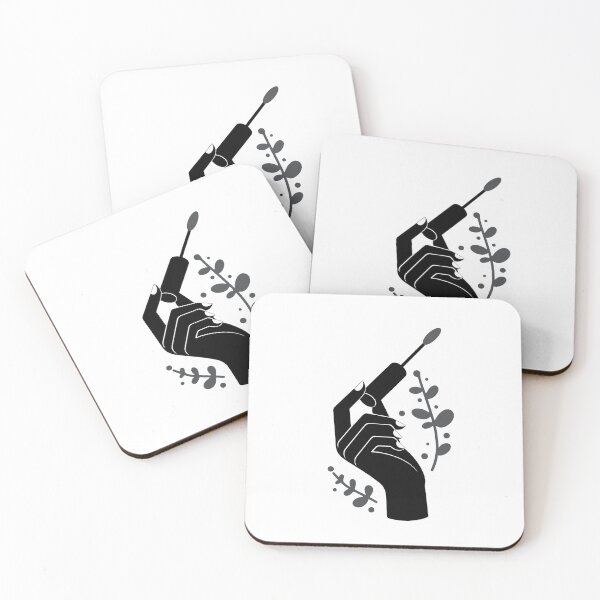 Item preview, Minimalist Hand With Mascara and Leaves designed and sold by Sk1628.