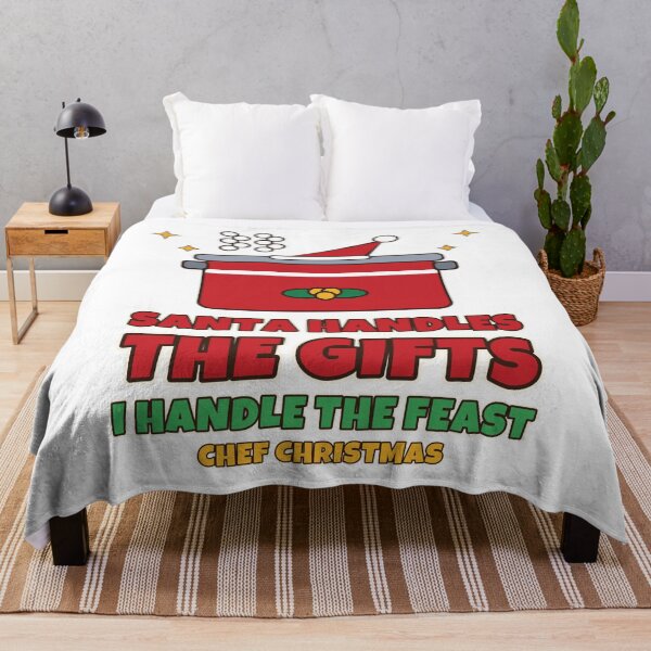 Item preview, Santa Handles The Gifts I Handle The Feast Funny Chef Christmas designed and sold by Bornprints.