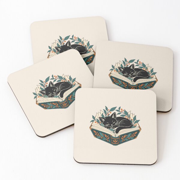 Item preview, Between the Pages – Sleeping Book Cat designed and sold by WAUZ.