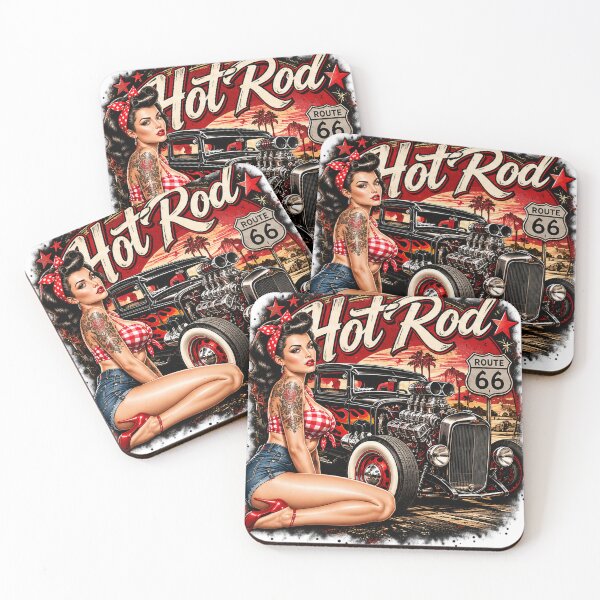 Item preview, Hot Rod Route 66 – Rockabilly Pin-up & Vintage Car designed and sold by Sascha-Heiko.