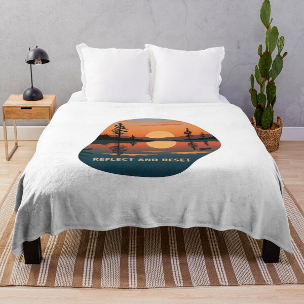 Item preview, Reflect And Reset Sunset Lake Meditative Calm designed and sold by FWLKIT.
