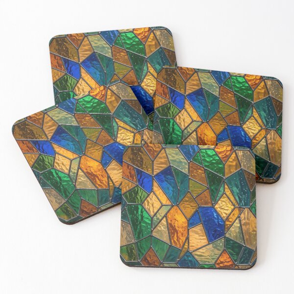 Item preview, Modern Luminous Stained Glass Geometric Pattern designed and sold by wallpapersarts.