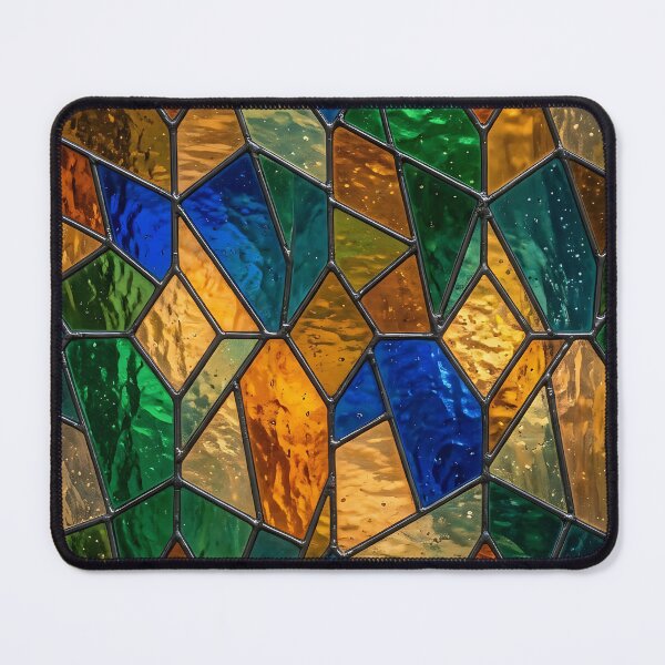 Item preview, Modern Luminous Stained Glass Geometric Pattern designed and sold by wallpapersarts.